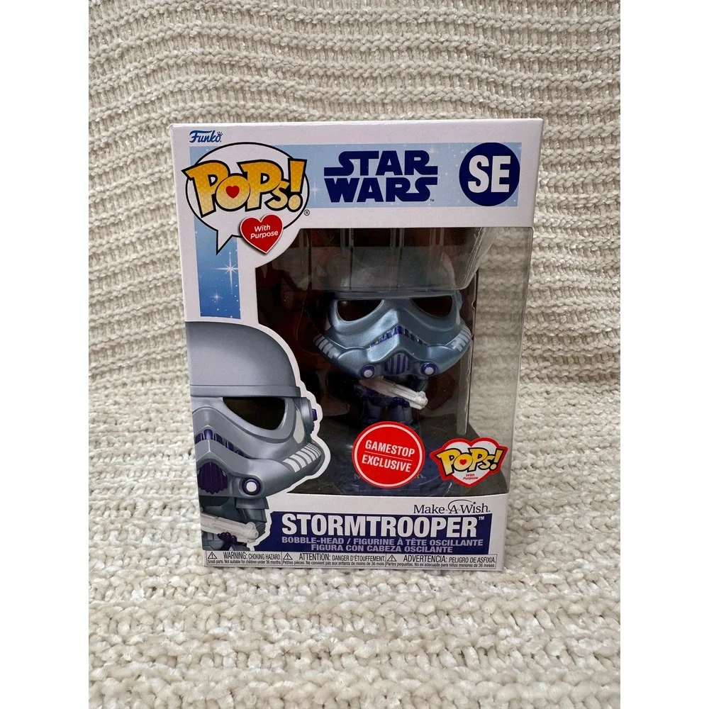 Funko Pop Star Wars Make A Wish BB-8 Stormtrooper Metallic GameStop Exclusive - Picture 4 of 15
